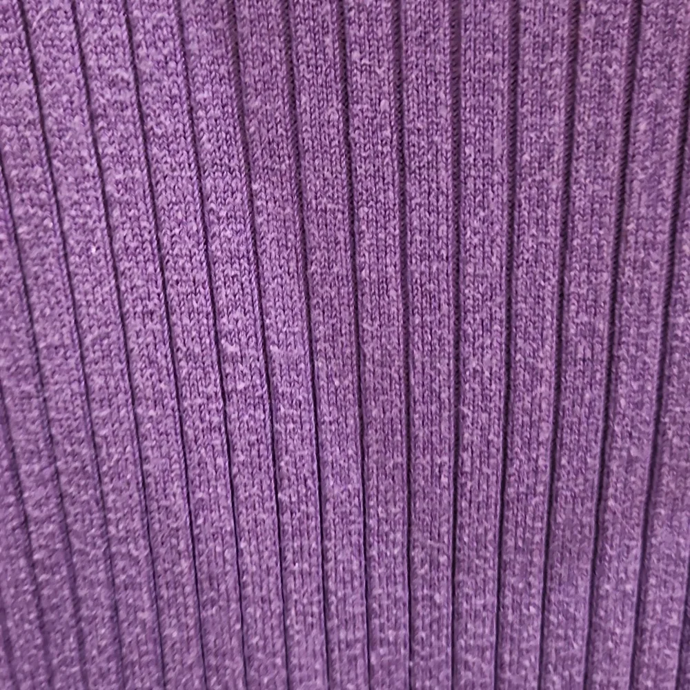Chicos Purple Silk Blend Sleeveless Ribbed Knit Womens Turtleneck Sz 1 (M)